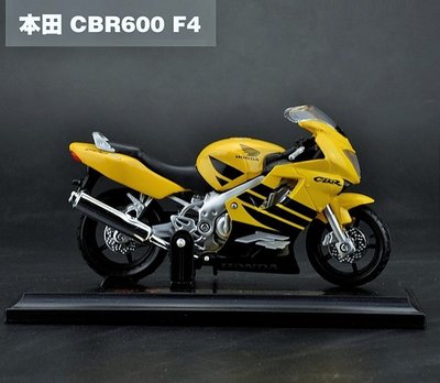 【Maisto精品車模】Honda CBR 600F4 黃色 本田摩托車 重型機車模型 尺寸1/18