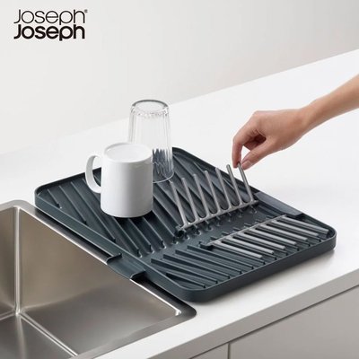英國Joseph可調節碗盤碟瀝水架廚房水槽置物架餐具水杯排水濾水墊