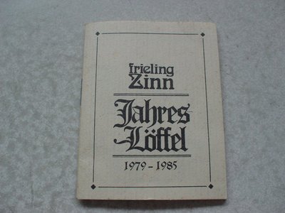 德國Frieling-Zinn Germany 1979~1985錫器紀念湯匙紀念冊，品相超優，保存完美，值得收藏【A5