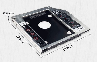 [柚子3C]全新9.5mm SSD第二顆硬碟托架/光碟機轉接硬碟 9.5mm SATA3