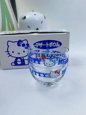 日本制造Hello Kitty凱蒂貓玻璃杯玻璃碗水杯涼水杯沙