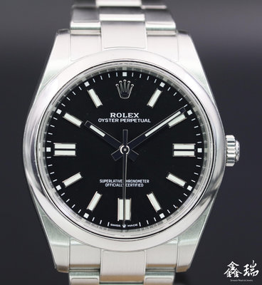 【鑫瑞鐘錶】Rolex 勞力士 Oyster Perpetual 蠔式 124300 黑面 不鏽鋼 自動上鍊 41mm 盒單全