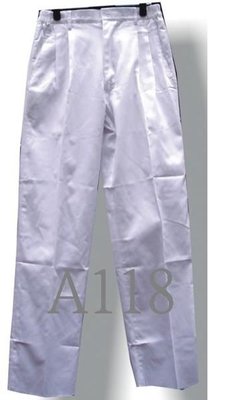 A118白廚師長褲(褲頭有伸縮帶) 廚師服褲  西餐褲 中餐褲 廚師褲