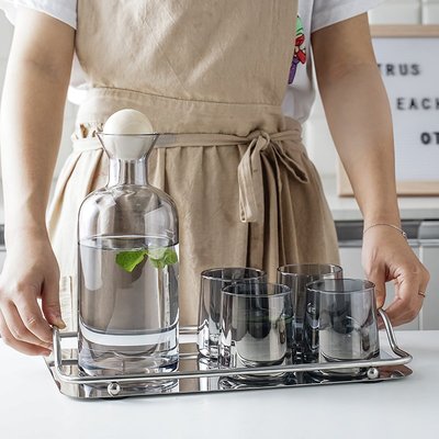 水杯套裝丹麥冷水壺家用北歐創意玻璃水具耐高溫扎壺涼水壺