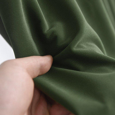 【現貨精選】ayl復古絲絨窗簾橄欖綠臥室天鵝絨墨綠色絨布遮光美式輕奢客廳