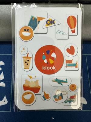 (記得小舖)Klook機場限定台灣小吃 悠遊卡白色款（含200儲值金） easycard儲值卡 全新未拆台灣現貨