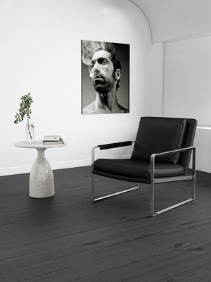意式極簡客廳單人沙發椅現代簡約陽臺咖啡休閑椅子設計師真皮單椅