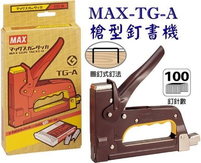 【鑫鑫文具】MAX TG-A 槍型訂書機 釘槍 木工機