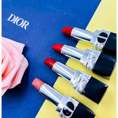 Dior 迪奧 藍星唇膏 #999正紅 / #100杏仁烤奶 1.5g 旅行小樣【小妮子美妝】