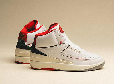 Air Jordan 2 白 紅 綠 義大利 休閒 籃球 DR8884-101 男鞋