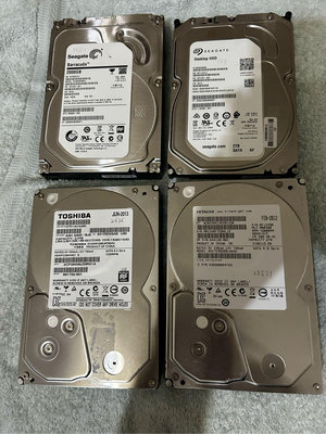 二手Seagate/Toshiba/Hatachi 2tb 硬碟 3.5吋  SATA 二手良品桌機硬碟，台北可面交(已）