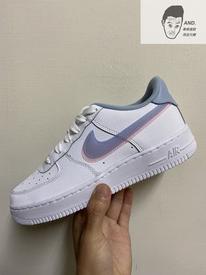 【AND.】NIKE AIR FORCE 1 GS 藍粉 果凍 雙勾 休閒 穿搭 女款CW1574-100
