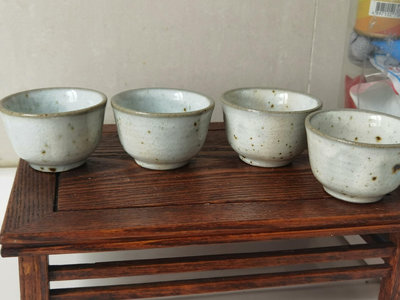 新 中古物品 日本回流 芝麻釉主人杯 客杯 無款。一物一圖 單只