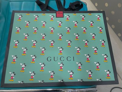 Gucci 正品 聯名 米奇紙袋 大提袋