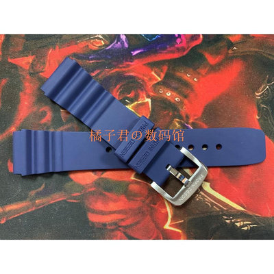 【橘子君の數碼館】Pagani 設計頂品牌舒適藍色橡膠錶帶, 適用於 PD-1695-PD-1696