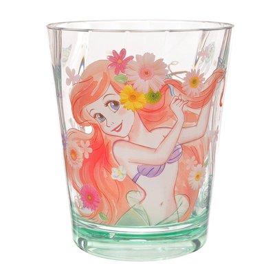 [巨蛋通日貨] 小美人魚波斯菊水杯 (440ML)-綠 #2278
