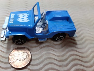 玩具汽車金屬模型_藍色吉普車