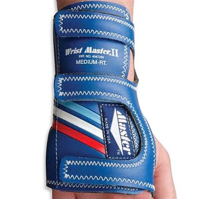 [選貨運免運780] 美國Master Wrist master II 短鐵片皮面護腕-藍