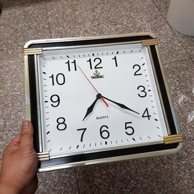 ☆清晰☆方型☆日本 TELUX 鐵力士 時鐘 壁鐘 33*30cm 古典 復古 實用 漂亮 老錶 老鐘