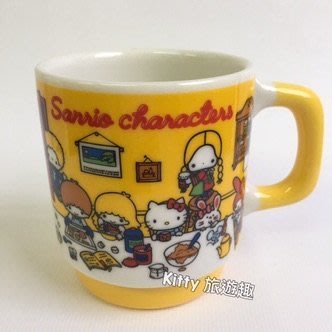 [Kitty 旅遊趣] 日本製 Hello Kitty 馬克杯 凱蒂貓 70年代經典圖案 咖啡杯 杯子 茶杯