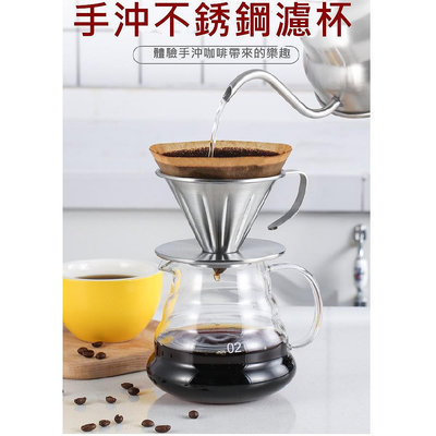 Caiyi 304不銹鋼咖啡濾杯 手沖濾杯  滴漏式濾網 咖啡用具