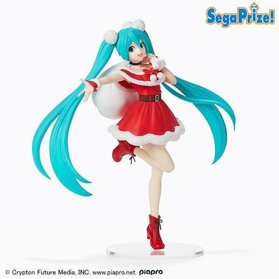 東京都-日本SEGA 景品 miku 初音未來 聖誕服 2020  高約22公分 代理 現貨