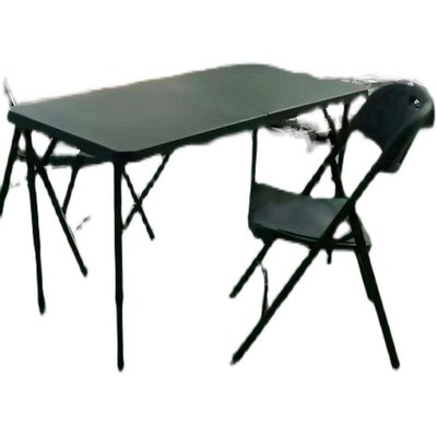 熱賣 戶外便攜露營折疊鋼桌訓練對折手提桌軍綠會議簡易折疊吹塑餐桌