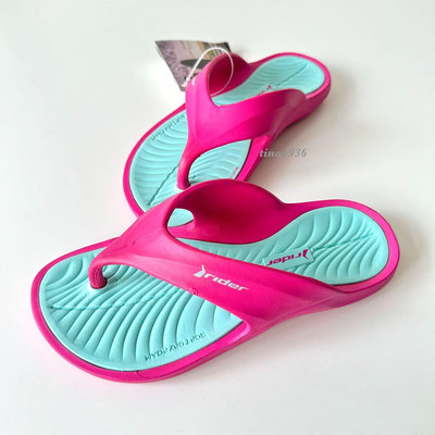 《現貨》RIDER CAPE KIDS 女童 拖鞋 巴西尺寸31，35/36（巴西純色 寬版 軟墊 夾腳拖鞋－粉紅色）