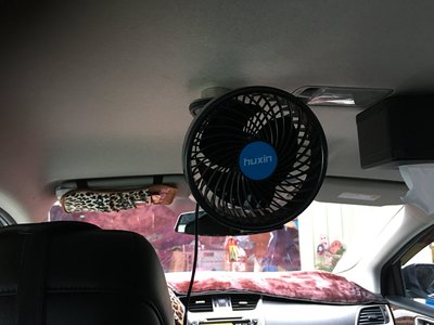 (另有USB版)湖鑫新款 12v 6"車用風扇 車頂磁吸6"風扇 吸頂風扇 車頂風扇 磁吸風扇 無極調速