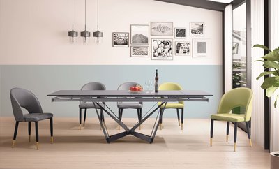 【宏興HOME BRISK】特倫斯8尺拉合陶板餐桌，促銷全省西部市區免運費，《XU新品22》。2.