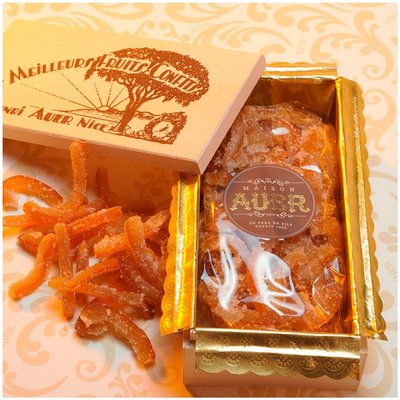 法國進口品Maison Auer橙子陳皮蜜餞結晶糖手工木質禮盒2.2kg