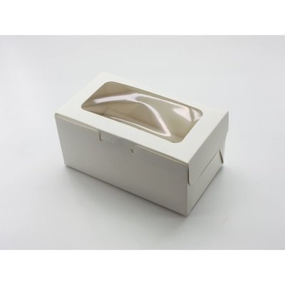 含稅400組【白色開窗瑪芬盒2格+內襯】蛋糕盒 馬芬盒 甜點盒 點心盒 麵包盒 烘焙 白色紙盒 C-G02-D百
