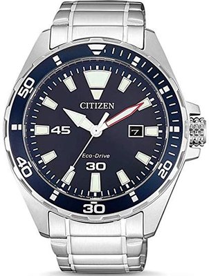 【金台鐘錶】CITIZEN 星辰 (藍水鬼) 潛水錶 不鏽鋼錶帶 光動能 100米防水 BM7450-81L