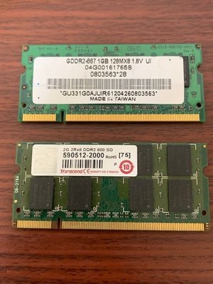 筆電用記憶體 DDR2 2G + 1G