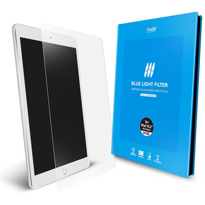 hoda 德國萊因 RPF20 抗藍光 2.5D 滿版 9H 玻璃保護貼，iPad7 iPad8 iPad9 iPad10
