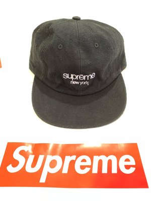 SUPREME Supreme Cap 帽子 黑色 現貨在台 厚布款 六分割 水洗 皮革帶 全新正品 美國官網購入 現貨在台