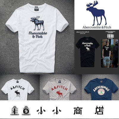 msy-Abercrombie＆Fitch 男 A&F短袖T恤 A&F T恤 AF短袖T恤 精梳純棉 麋鹿