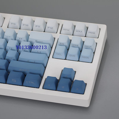 腹靈MK870霧藍側刻 機械鍵盤 有線客制化 電腦游戲靜音