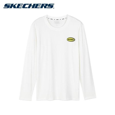 100％原廠Skechers斯凱奇秋季新款男子針織長袖T恤衫運動休閑上衣L420M001