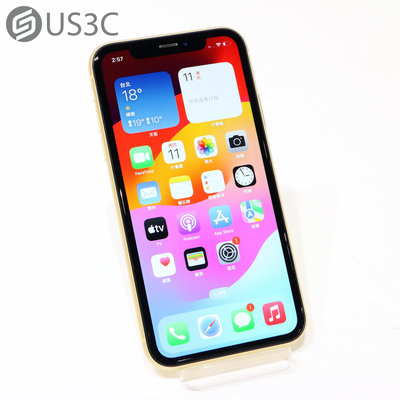 【US3C-青海店】台灣公司貨 Apple iPhone XR 128G 黃色 6.1吋 防潑抗水與防塵 廣角相機 二手手機 UCare店保6個月
