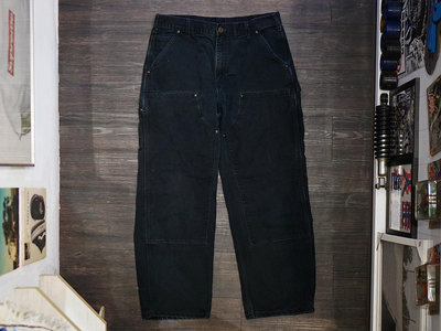 Vintage 古著 Carhartt B136 34腰 雙膝補丁 伐木褲 寬版 美國製 Made in USA
