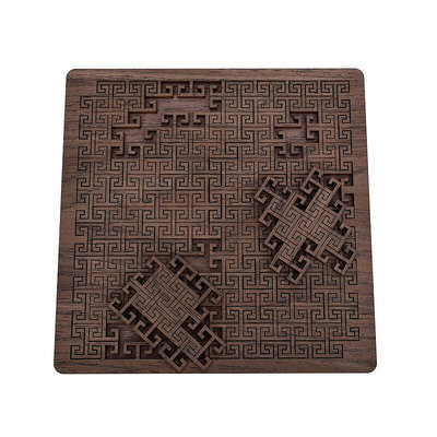 puzzle玩具gm同款10級木質解鎖無圖案拼圖成人十級超難度解密盒