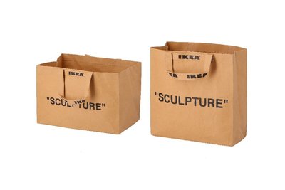 IKEA c/o Virgil Abloh MARKERAD "SCULPTURE" Shopping Bag 環保購物袋 自然色