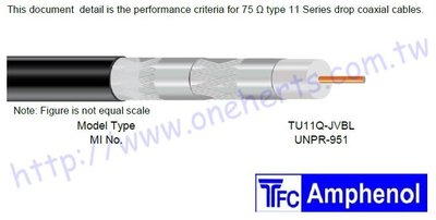 TFC TU11Q-JVBL RG11 7C2V 同軸電纜 電視幹線 主幹線 共同天線 衛星天線 監視用線 耐曬 防腐