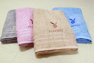 【PLAY BOY】playboy素色橫緞浴巾/1入~小日常DAY-TO-DAY