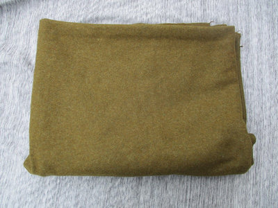 羊毛薄軍毯-早期美援棕色-無布標-213X 158公分 JM-895-X