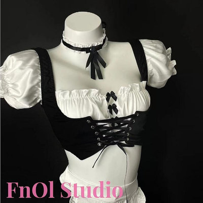 「FnOl Studio」日系軟妹 小胸顯大~情趣內衣性感女僕裝制服誘惑清純女傭激情套裝睡衣（滿599元）