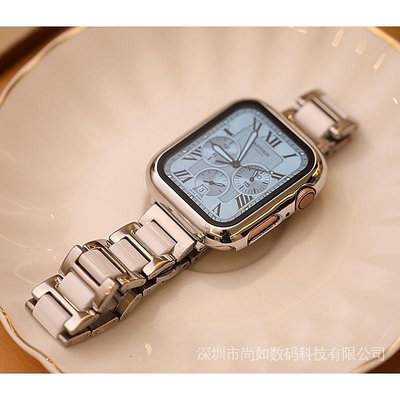 Apple Watch 錶帶 陶瓷不鏽鋼錶帶 三珠錶帶  IWatch 3 4-3C玩家