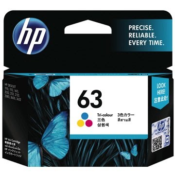 【OA補給站】含稅HP 63 原廠彩色墨水匣F6U61AA  適用DeskJet 2131/2132/3630/3632