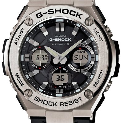 光華.瘋代購[預購] CASIO G-SHOCK G-STEEL GST-W110-1A JF 保固一年